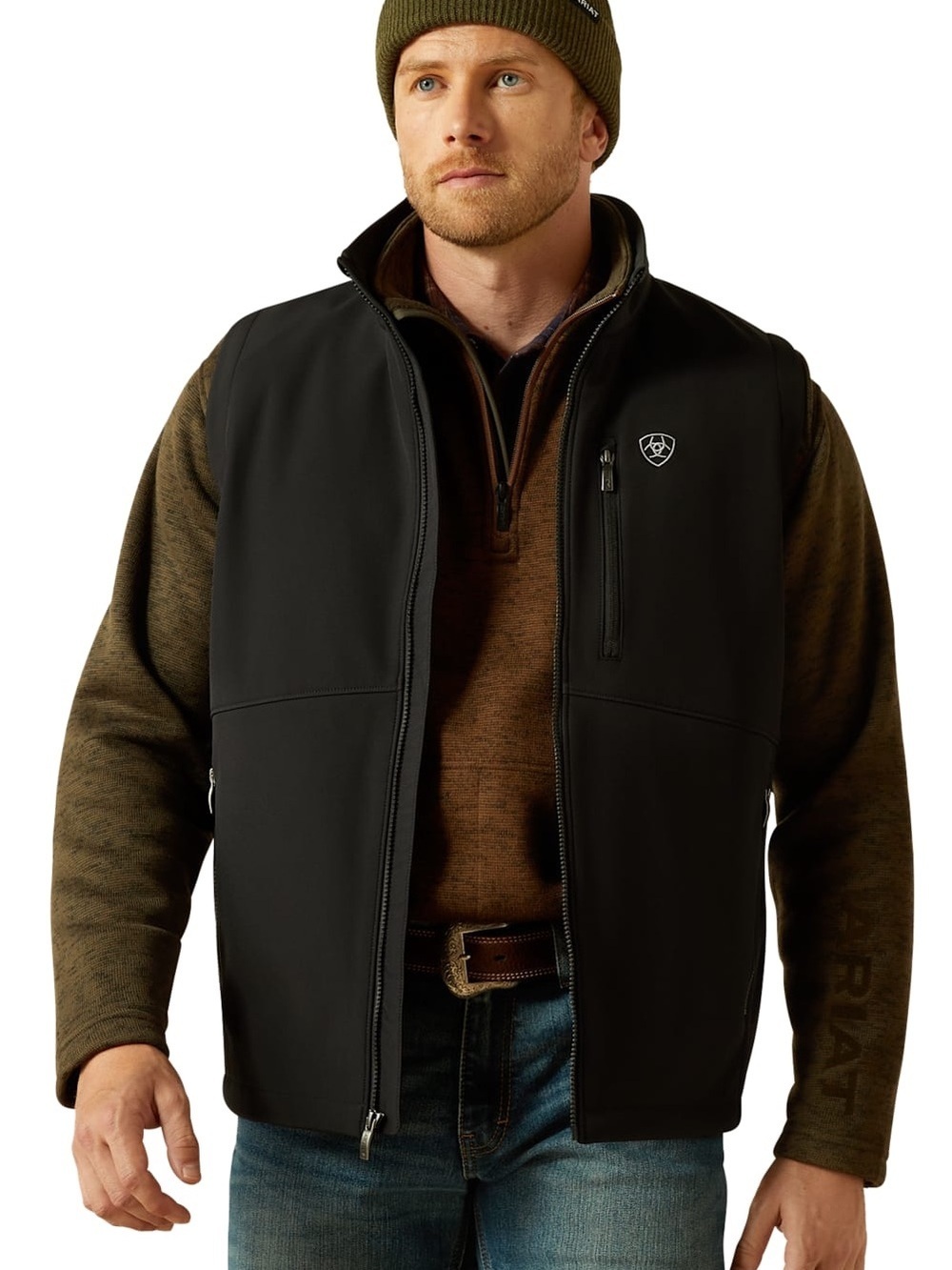 Ariat Men's Team Softshell Vest in black size XL